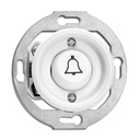 Mécanisme PORCELAINE BLANCHE - Bouton poussoir à bascule symbole sonnette