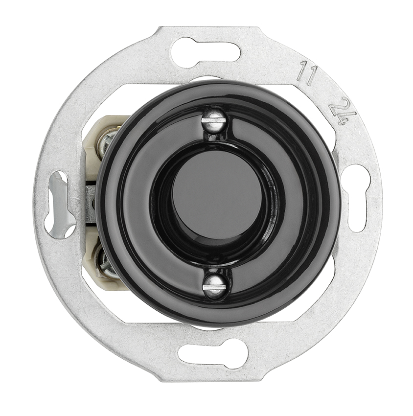 Mécanisme PORCELAINE NOIRE - Bouton poussoir à bascule Rocker