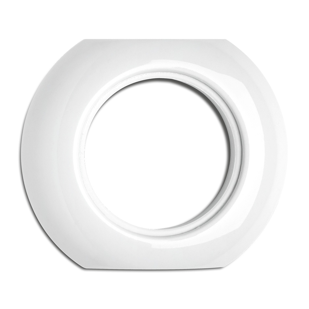 Plaque PORCELAINE BLANCHE - Plaque centrale (pour allum. et prise courant)