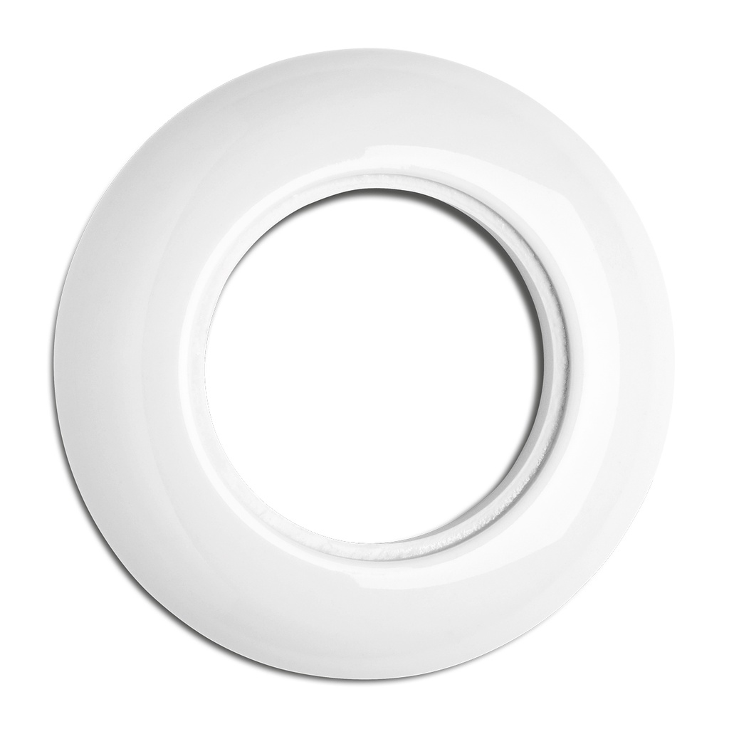 Plaque PORCELAINE BLANCHE - Plaque simple (pour allum. et prise courant)