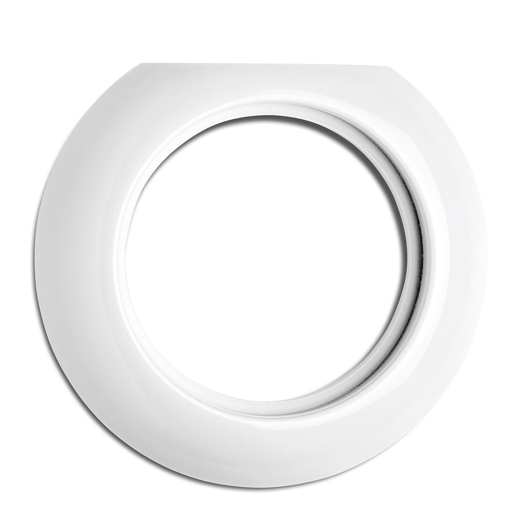 Plaque PORCELAINE BLANCHE - Plaque terminale (pour prise Média)
