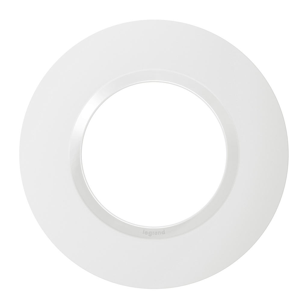 [L600980] Plaque ronde dooxie 1 poste (Blanc)