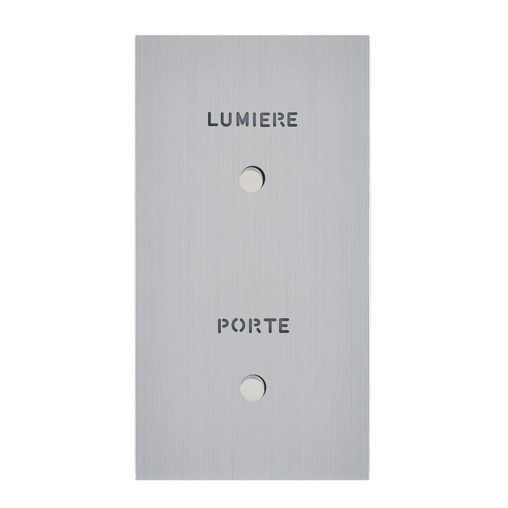 Interrupteur ART EPURE Guichet Lumineux porte + lumière, 2 Postes