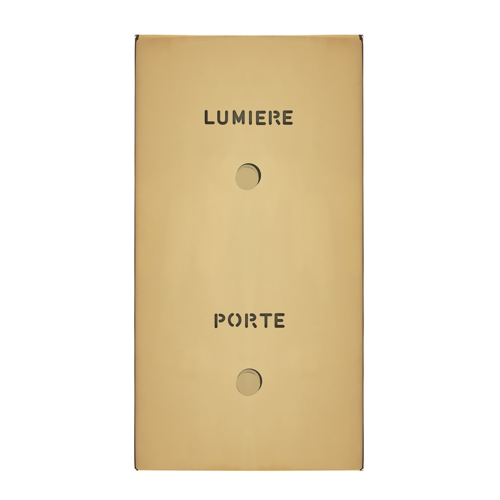 [L67793] Art Epure - Guichet lumineux poussoir "Porte" et "Lumière" (Or Miroir)