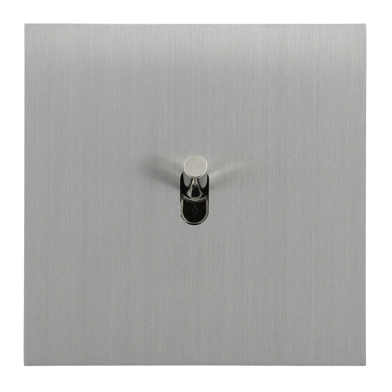 [L67401] Interrupteur ART EPURE Va-et-Vient (VV) ou Interrupteur, 1 Poste (Acier Brossé)