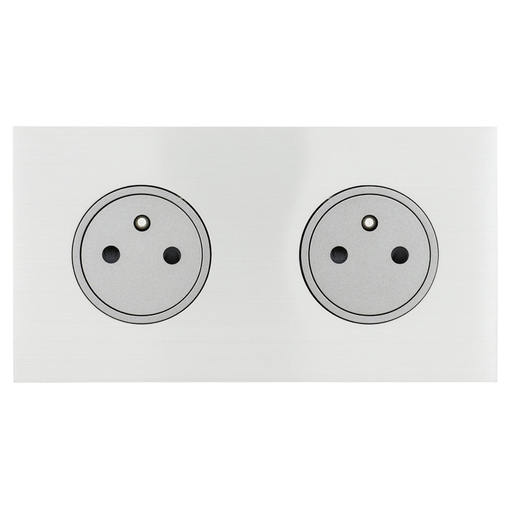[L67432] Prise ART EPURE 2 Prises de Courant 2P+T, 2 Postes