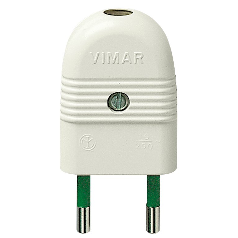 [V01020.B] Accessoire - Fiche 2P 10A axial (Blanc)