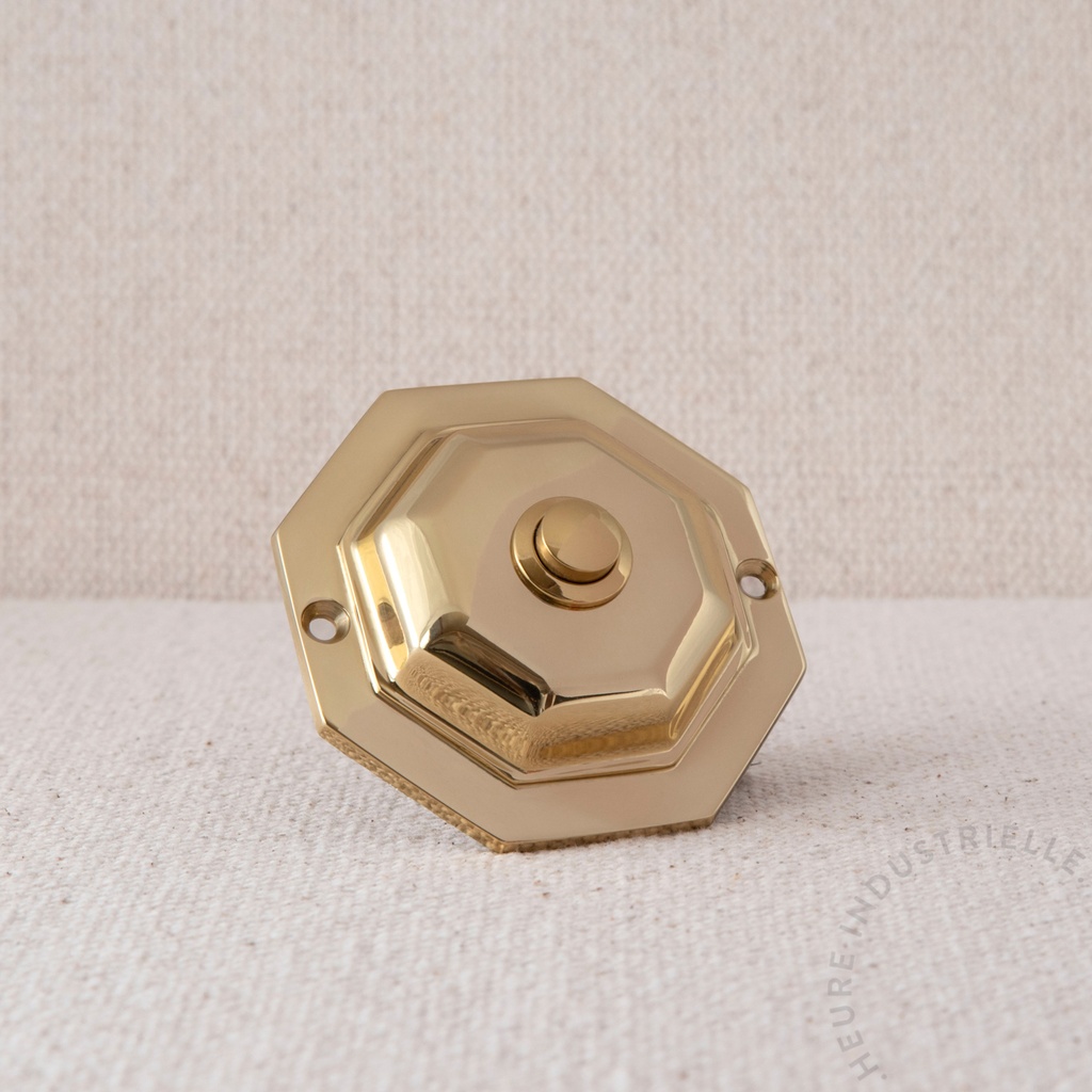 Bouton de sonnette filaire 12V octogonal