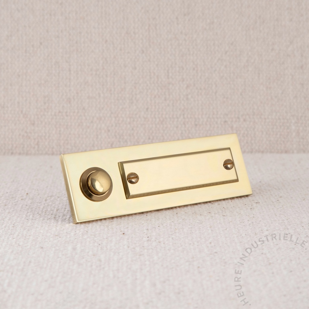Bouton de sonnette filaire 12V rectangle avec 1 bouton Porte-Etiquette
