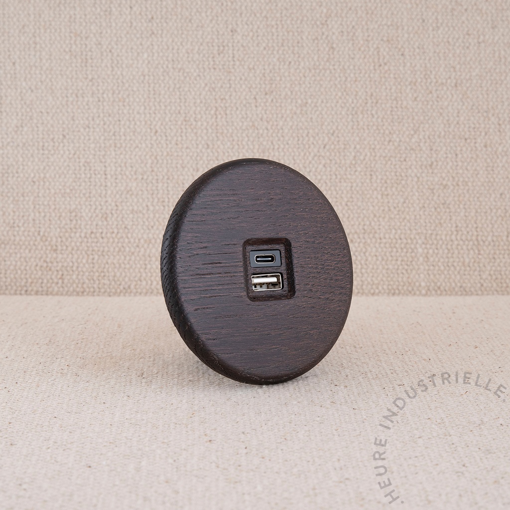 Appareillage complet IRIS BOIS - Chargeur Double USB AC