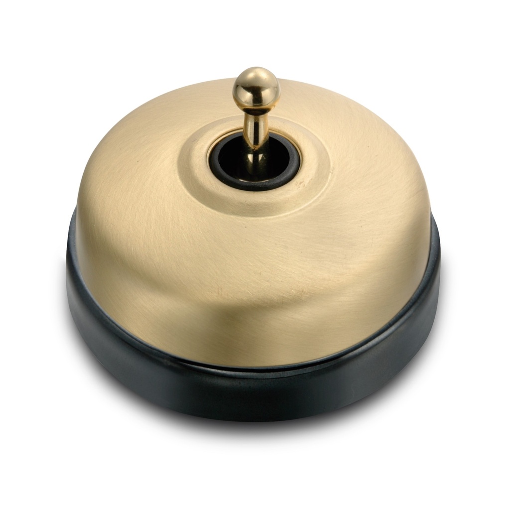 [60304842] Permutateur DIMBLER Métal base porcelaine noire (Doré, Doré Satiné)