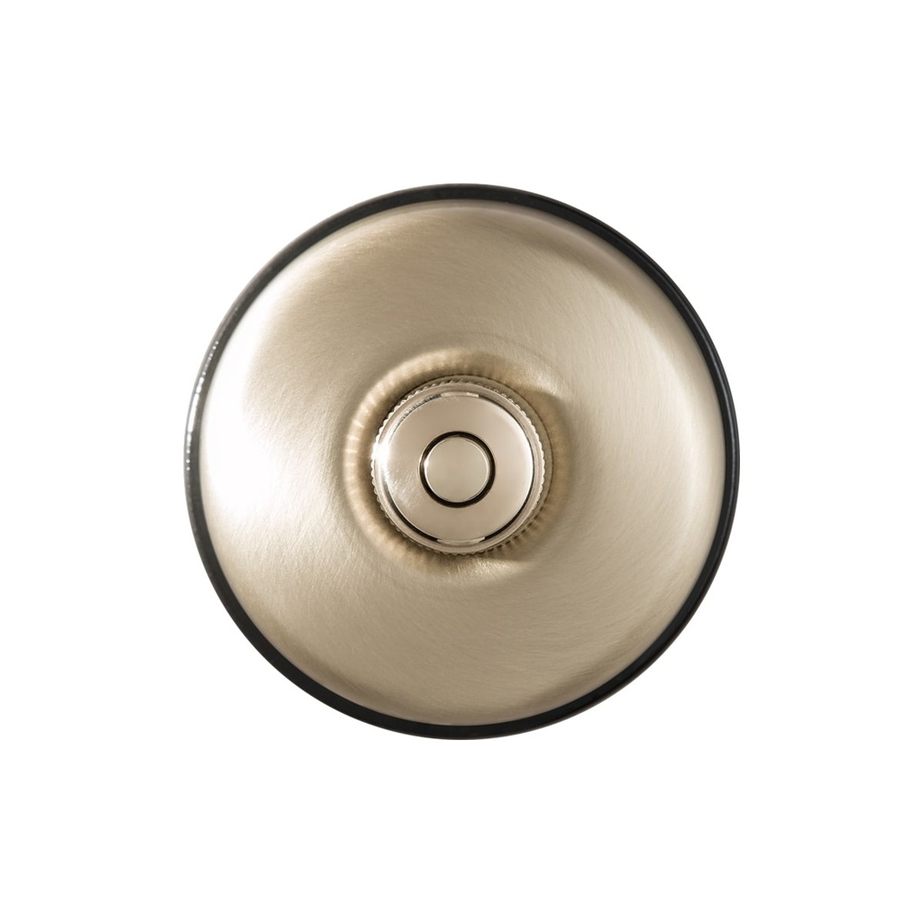Bouton Poussoir rond DIMBLER Métal base porcelaine noire