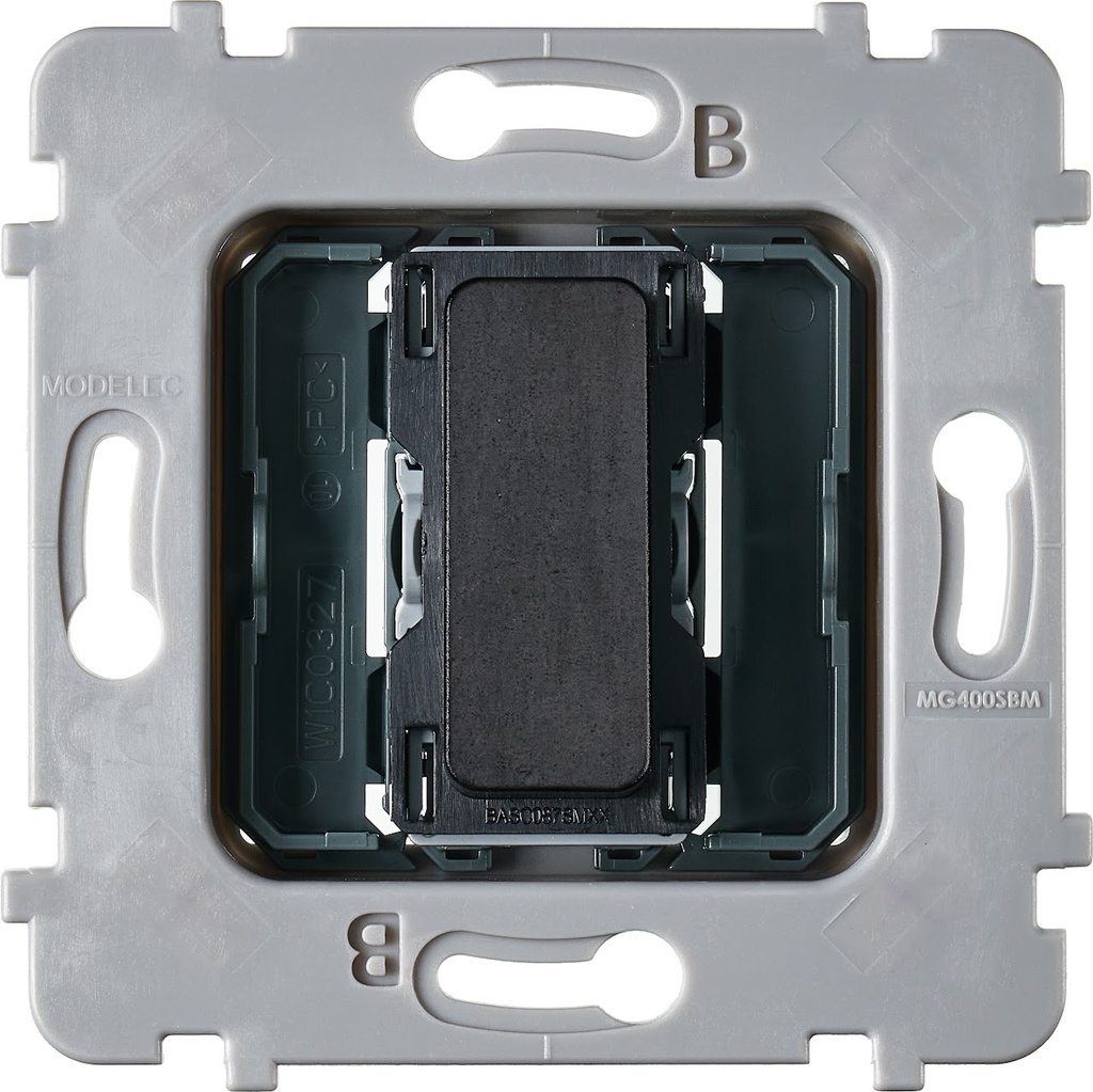 Mécanisme Connexion Auto, 1 Va-et-Vient (VV) ou Bouton Poussoir (BP), pour façade Simple COLLECTION M