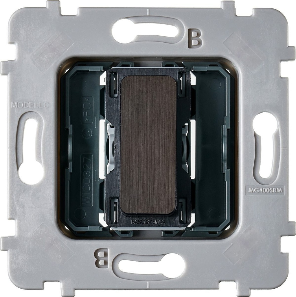 Mécanisme Connexion Auto, 1 Va-et-Vient (VV) ou Bouton Poussoir (BP), pour façade Simple COLLECTION M