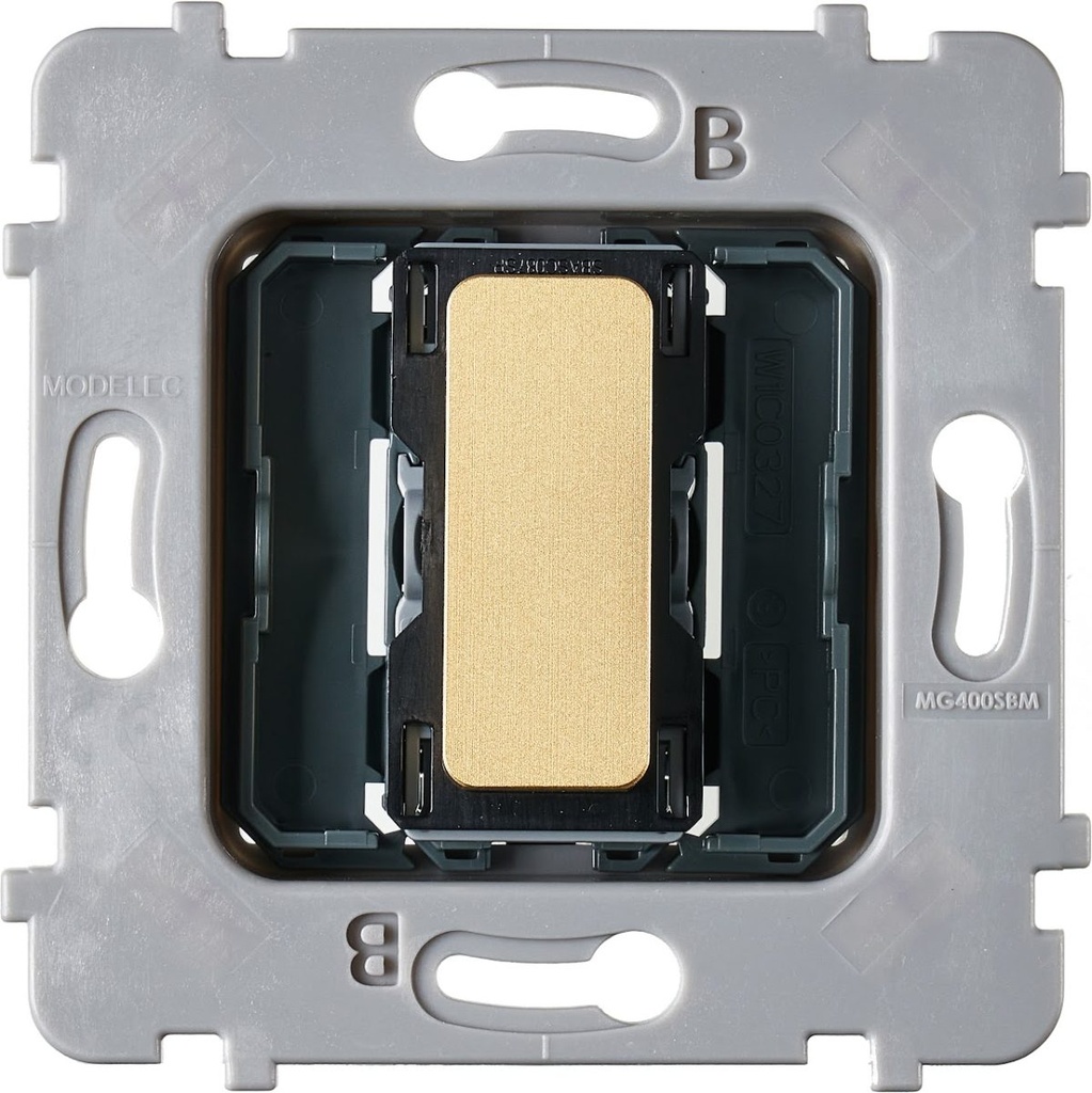 Mécanisme Connexion Auto, 1 Va-et-Vient (VV) ou Bouton Poussoir (BP), pour façade Simple COLLECTION M