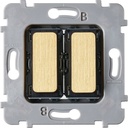 Mécanisme Connexion Auto, 2 Va-et-Vient (VV) ou Boutons Poussoir (BP), pour façade Simple COLLECTION M