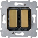 Mécanisme Connexion Auto, 2 Va-et-Vient (VV) ou Boutons Poussoir (BP), pour façade Simple COLLECTION M