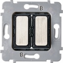 Mécanisme Connexion Auto, 2 Va-et-Vient (VV) ou Boutons Poussoir (BP), pour façade Simple COLLECTION M