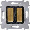 Mécanisme Connexion Auto, 2 Va-et-Vient (VV) ou Boutons Poussoir (BP), pour façade Simple COLLECTION M