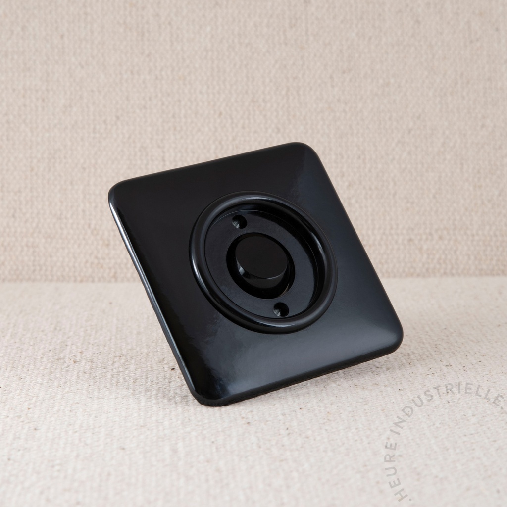 Appareillage complet BAKELITE - 1 Bouton Poussoir Rocker