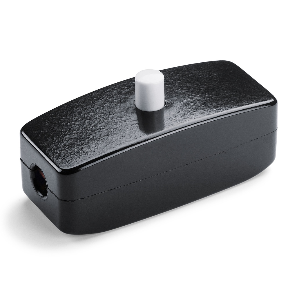Accessoire Luminaire - Interrupteur pour câble avec bouton-poussoir blanc