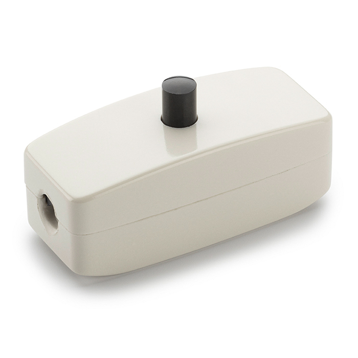 Accessoire Luminaire - Interrupteur pour câble avec bouton-poussoir noir