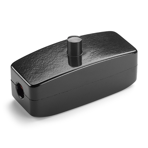 Accessoire Luminaire - Interrupteur pour câble avec bouton-poussoir noir