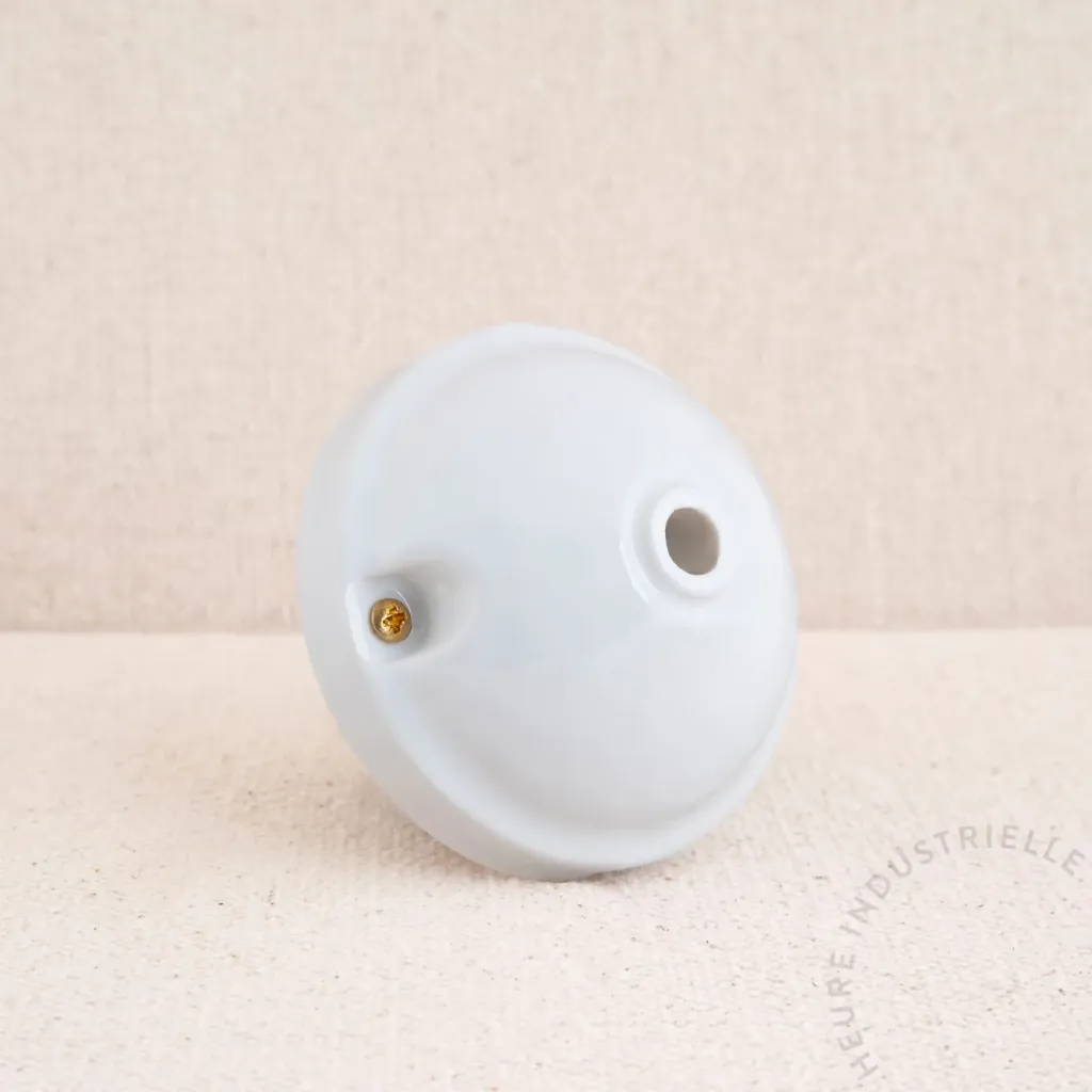 [P7520] Rosace Torino porcelaine blanche (Ø90mm, H43mm)