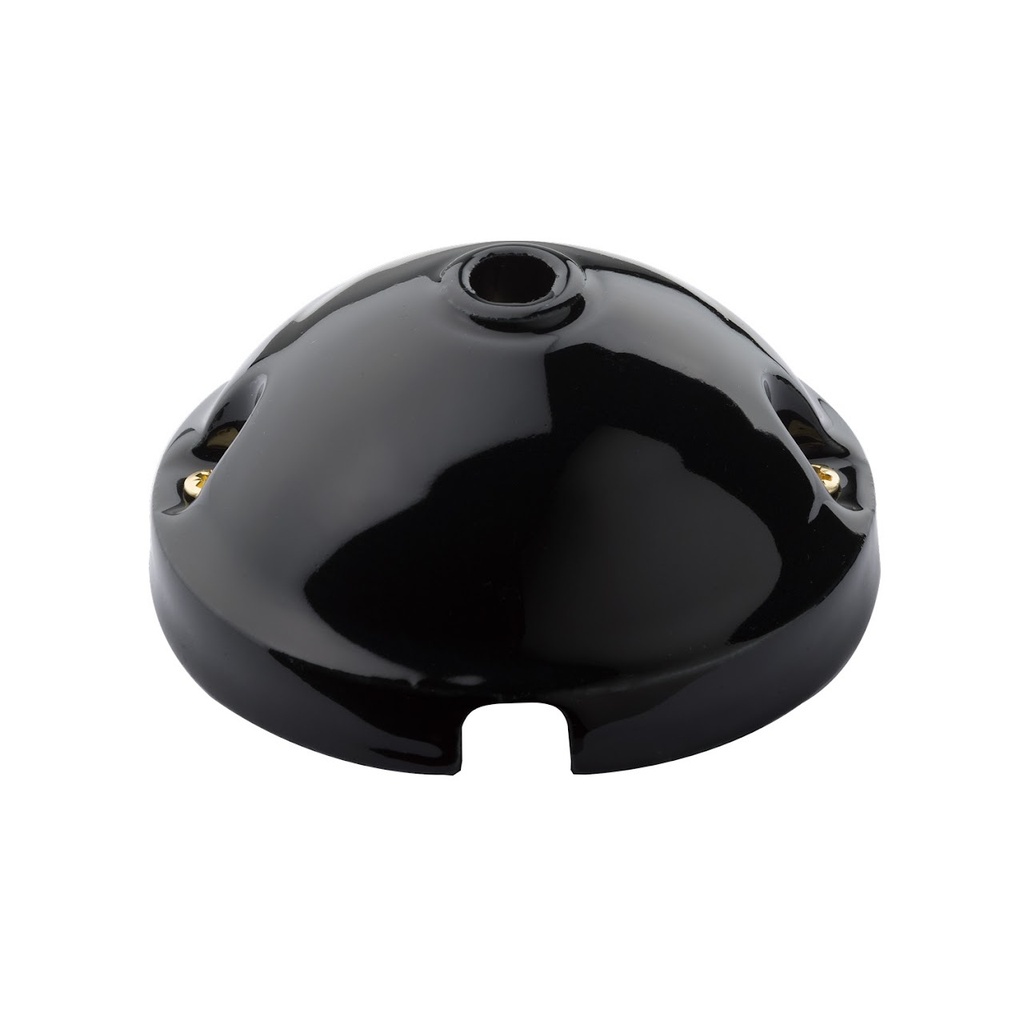 [P8413] Rosace Torino porcelaine noire (Ø90mm)