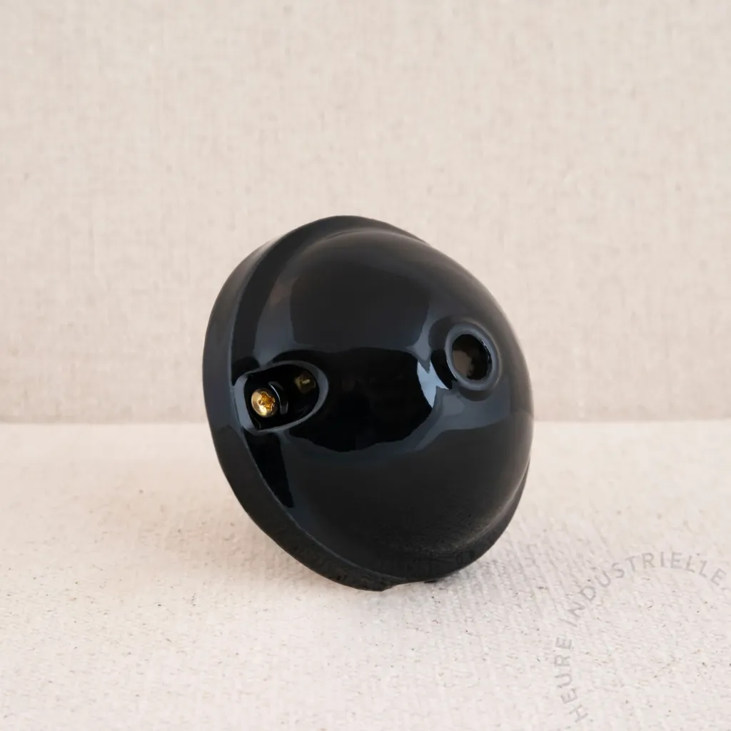 [P8413] Rosace Torino porcelaine noire (Ø90mm)