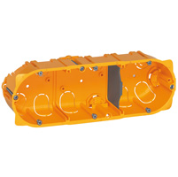 [L080053] Boîte 3 postes ou 6 à 8 modules Batibox pour cloisons sèches - profondeur 50mm