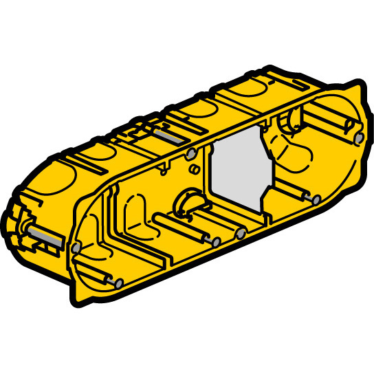 [L080043] Boîte 3 postes ou 6 à 8 modules Batibox pour cloisons sèches - profondeur 40mm