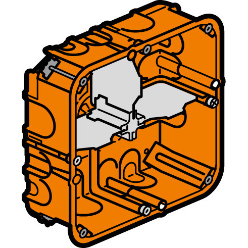 [L080124] Boîte multimatériaux Batibox 2x2 postes ou 2x4 à 5 modules - profondeur 50mm