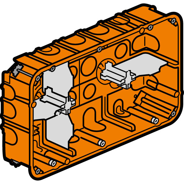 [L080126] Boîte multimatériaux Batibox 2x3 postes ou 2x6 à 8 modules - profondeur 50mm