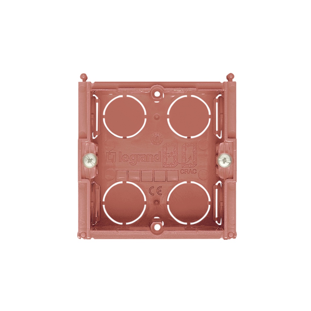 [L080141] Boîte monoposte Batibox maçonnerie carrée 1 poste associable - profondeur 40mm