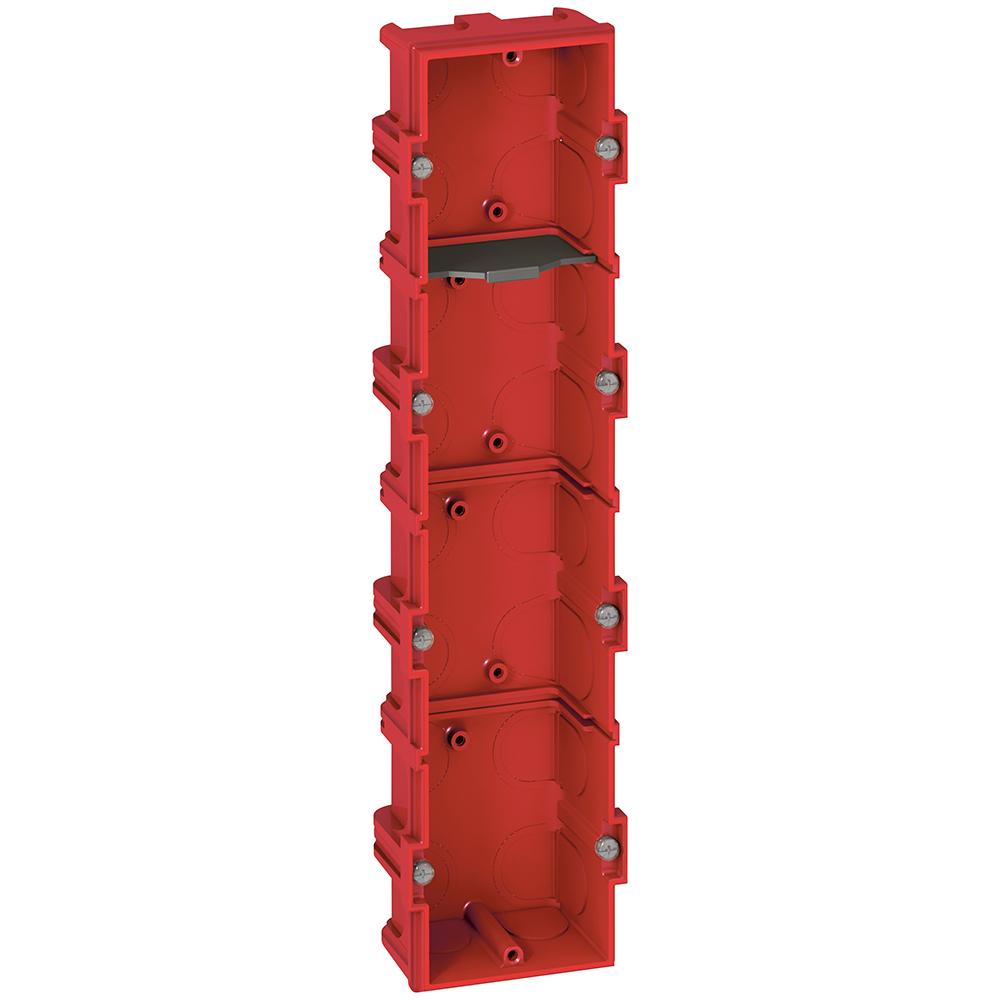 [L080144] Boîte multiposte Batibox maçonnerie 4 postes 8 à 10 modules - profondeur 40mm