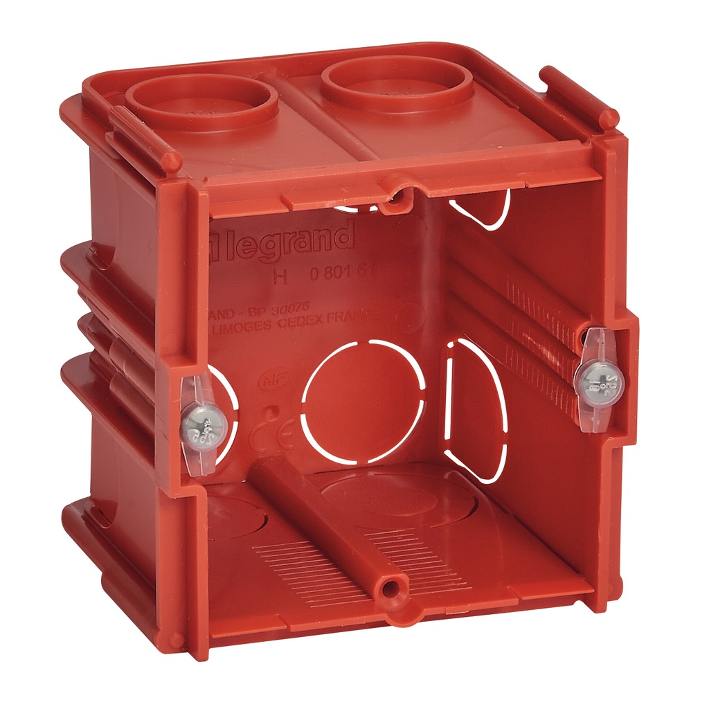 [L080161] Boîte monoposte Batibox maçonnerie carrée associable - profondeur 60mm