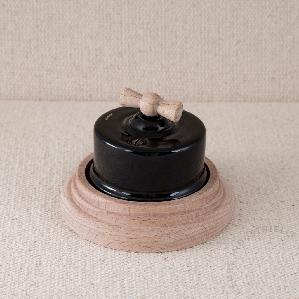 Appareillage complet GARBY sur Socle Bois - 1 Va-et-Vient - Manette Papillon
