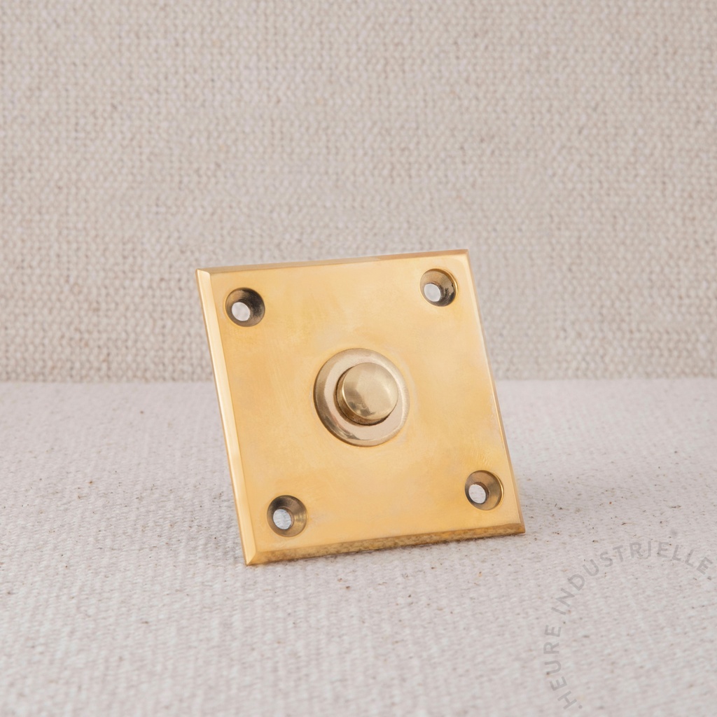 Bouton de sonnette 12 V carré plat 60x60mm