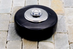 bouton de sonnette marbre noir et chrome
