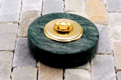 bouton de sonnette marbre vert et laiton
