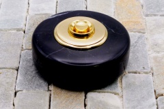 bouton de sonnette marbre noir et laiton